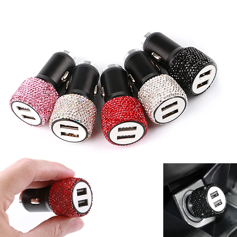 Dual USB Diamond Fast Charger Car Cigarette Lighter Aluminum Alloy Universal Auto Replacement Interior Decoration Accessories
Dual USB Diamond Fast Charger Car Cigarette Lighter Aluminum Alloy Universal Auto Replacement Interior Decoration Accessories