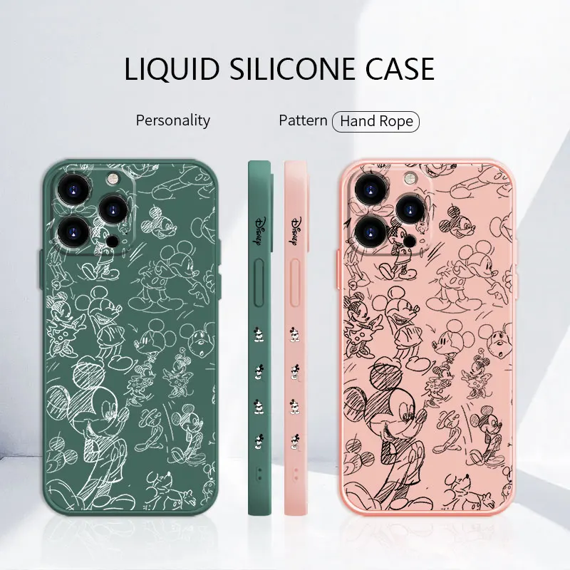 Candy Color Liquid Silicone Case For iPhone 13 12 11 Pro Max Mini X XR XS Max 7 8 6 6s Plus SE Cover Capa Simple Art Mickey
Candy Color Liquid Silicone Case For iPhone 13 12 11 Pro Max Mini X XR XS Max 7 8 6 6s Plus SE Cover Capa Simple Art Mickey