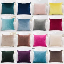 40x40 Luxury Velvet Cushion Cover Pillow Cover Pillowcase Green Yellow Pink Blue Pillowslip Home Decorative Sofa Throw Pillows