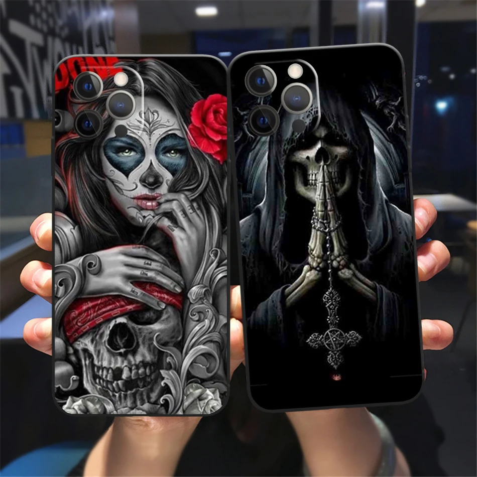 Reaper Skull Skull Phone Cover For iPhone 11 12 13 14 Pro XS Max X XR 7 8 14Plus 13Mini SE3 black Soft Silicone TPU Case
Reaper Skull Skull Phone Cover For iPhone 11 12 13 14 Pro XS Max X XR 7 8 14Plus 13Mini SE3 black Soft Silicone TPU Case