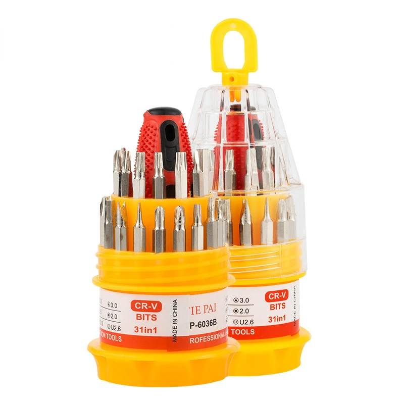 31 In 1 Multi-functional Screwdriver Set Non-slip Handle Pagoda Screwdriver Cross Mobile Phone Disassembly Repair Tool 
31 In 1 Multi-functional Screwdriver Set Non-slip Handle Pagoda Screwdriver Cross Mobile Phone Disassembly Repair Tool