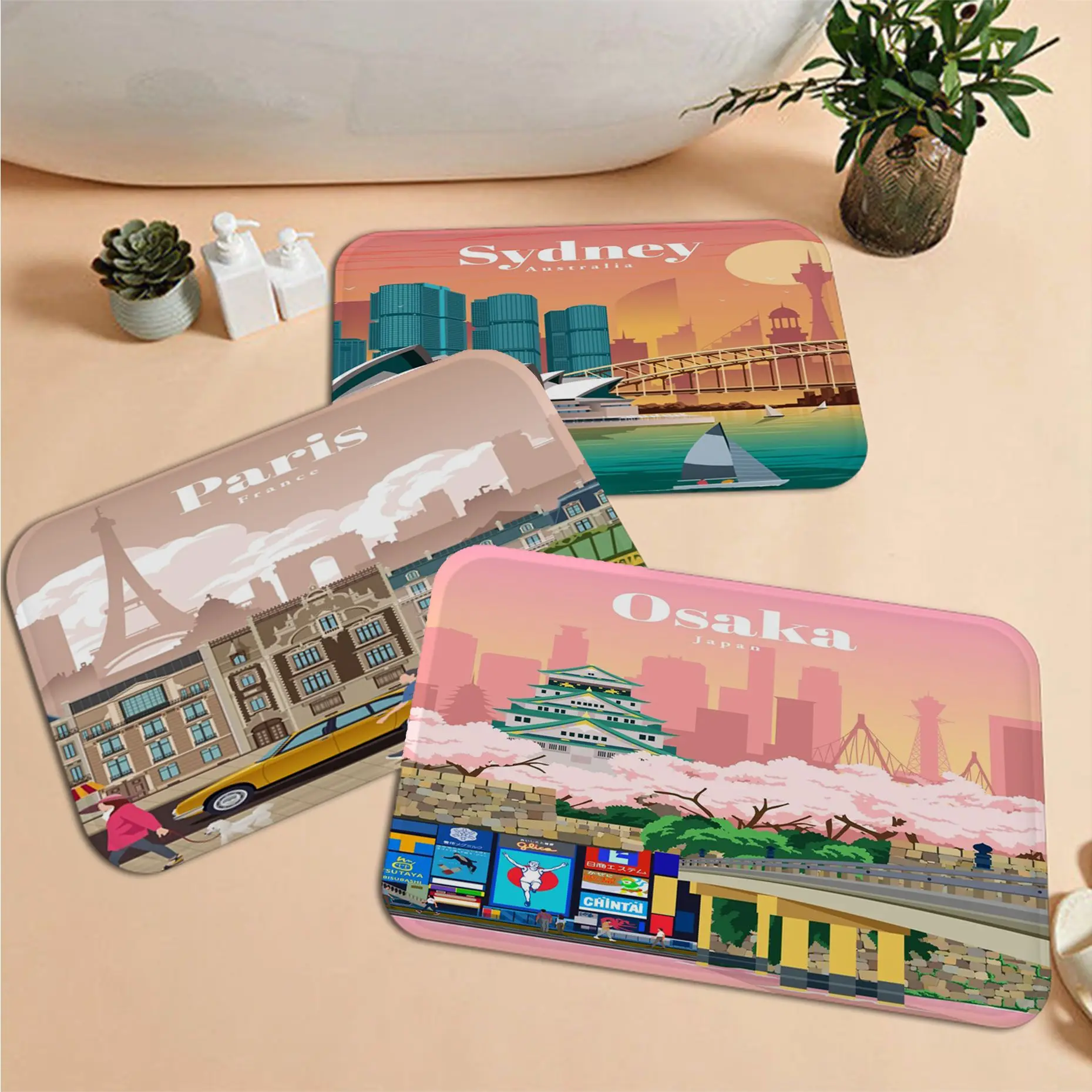 World City Travel Kitchen Mat INS Style Soft Bedroom Floor House Laundry Room Mat Anti-skid Household Carpets
World City Travel Kitchen Mat INS Style Soft Bedroom Floor House Laundry Room Mat Anti-skid Household Carpets
