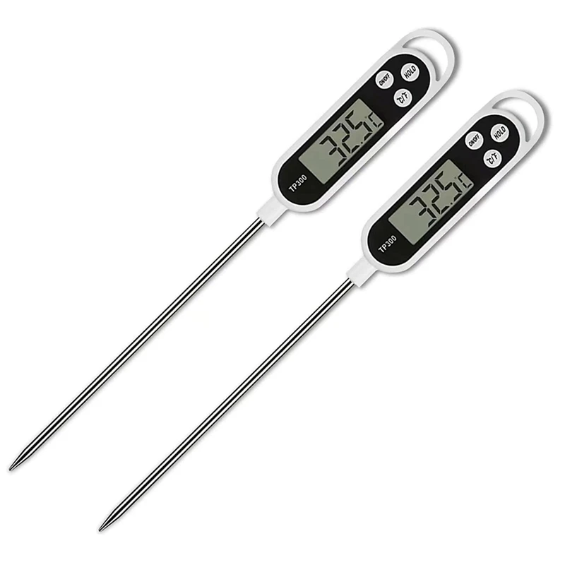 Digital Instant Read Meat Thermometer With Long Probe For BBQ Oil Deep Frying, Coffee,Kitchen Baking,Baking Temperature
Digital Instant Read Meat Thermometer With Long Probe For BBQ Oil Deep Frying, Coffee,Kitchen Baking,Baking Temperature