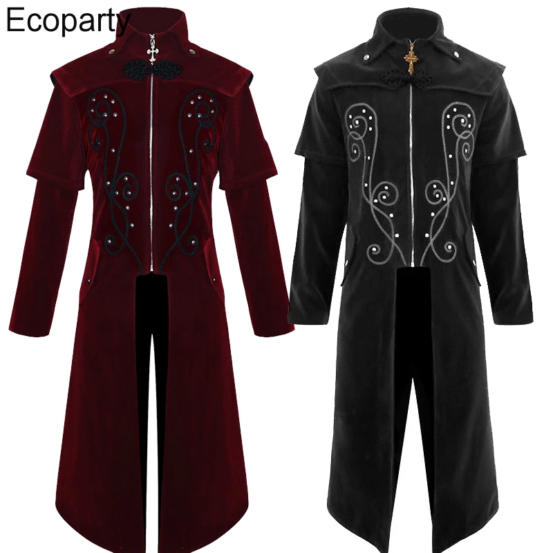 Черный мужской длинный плащ в средневековом стимпанк, красный Тренч с замком дьявола, Плащ Вампира, костюм для косплея, смокинг в викторианс...
Черный мужской длинный плащ в средневековом стимпанк, красный Тренч с замком дьявола, Плащ Вампира, костюм для косплея, смокинг в викторианс...