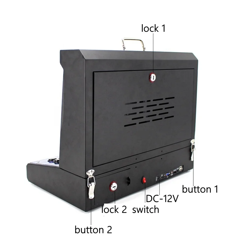 Bartop Fighting Video Game Machine 3400 in 1 Pandora 12 arcade joystick 15-inch screen with coin operator
Bartop Fighting Video Game Machine 3400 in 1 Pandora 12 arcade joystick 15-inch screen with coin operator