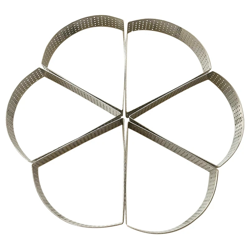 6Pcs Stainless Steel Porous Tart Ring Tower Pie Cake Mold Baking Tools Heat-Resistant Perforated Cake Mousse Ring
6Pcs Stainless Steel Porous Tart Ring Tower Pie Cake Mold Baking Tools Heat-Resistant Perforated Cake Mousse Ring