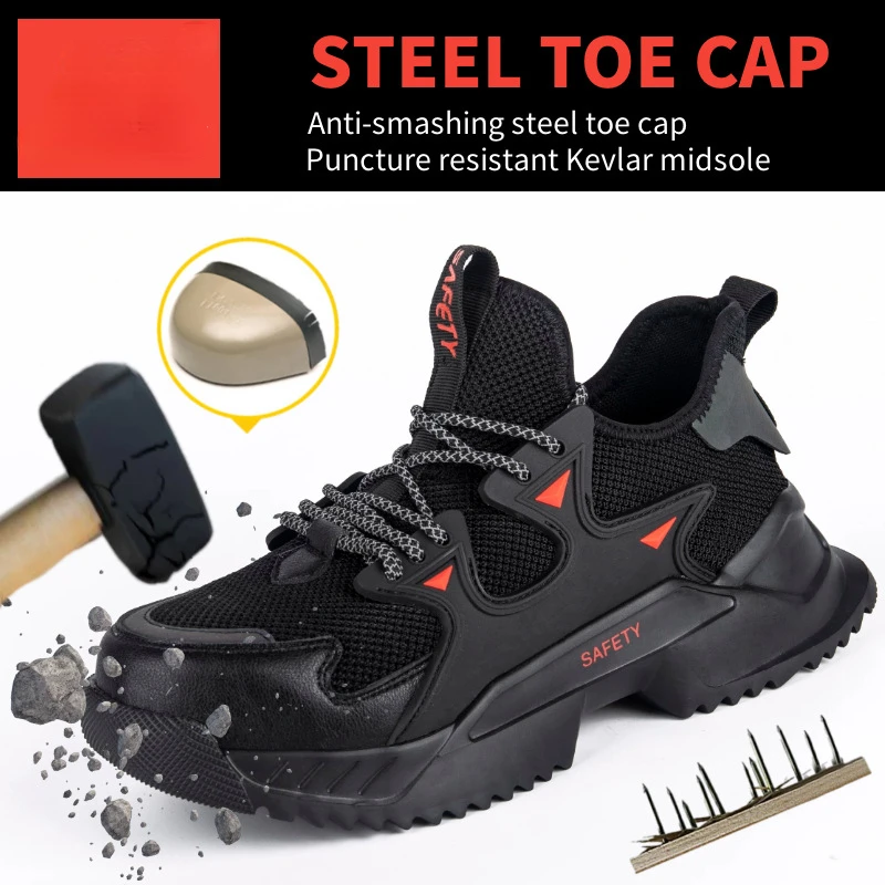 High Quality Men's Boots Safety Shoes Steel Toe Puncture-Proof Work Boots Lightweight Safety Work Shoes Men Indestructible Shoes
High Quality Men's Boots Safety Shoes Steel Toe Puncture-Proof Work Boots Lightweight Safety Work Shoes Men Indestructible Shoes
