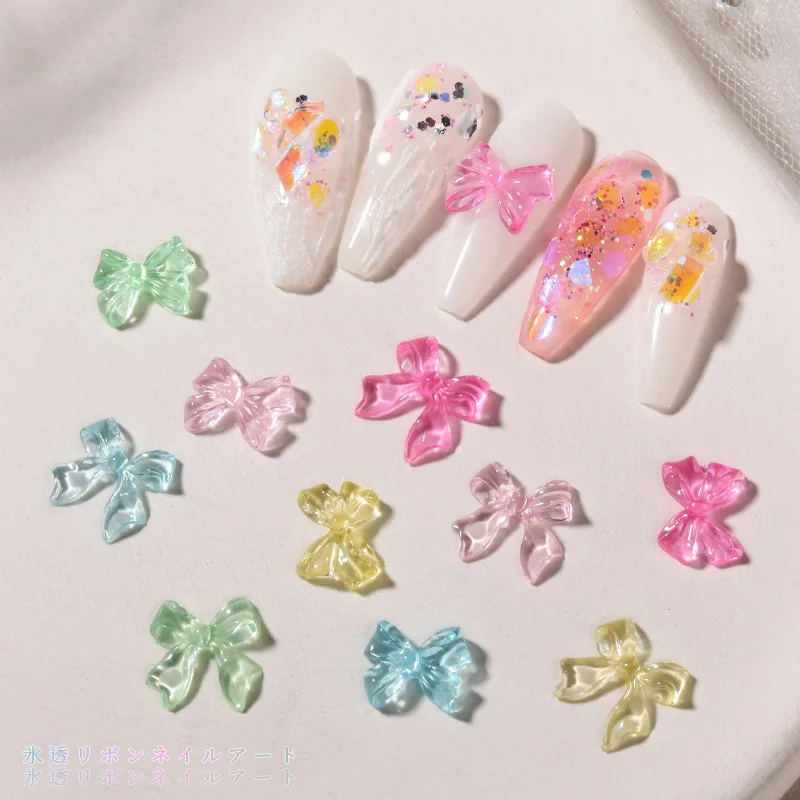 50Pcs/Lot Nail Art Bow Knot Net Red Bow Tie Ice Permeable Resin Drill Accessories Jelly Streamer Water Permeable Fairy Nail Deco
50Pcs/Lot Nail Art Bow Knot Net Red Bow Tie Ice Permeable Resin Drill Accessories Jelly Streamer Water Permeable Fairy Nail Deco