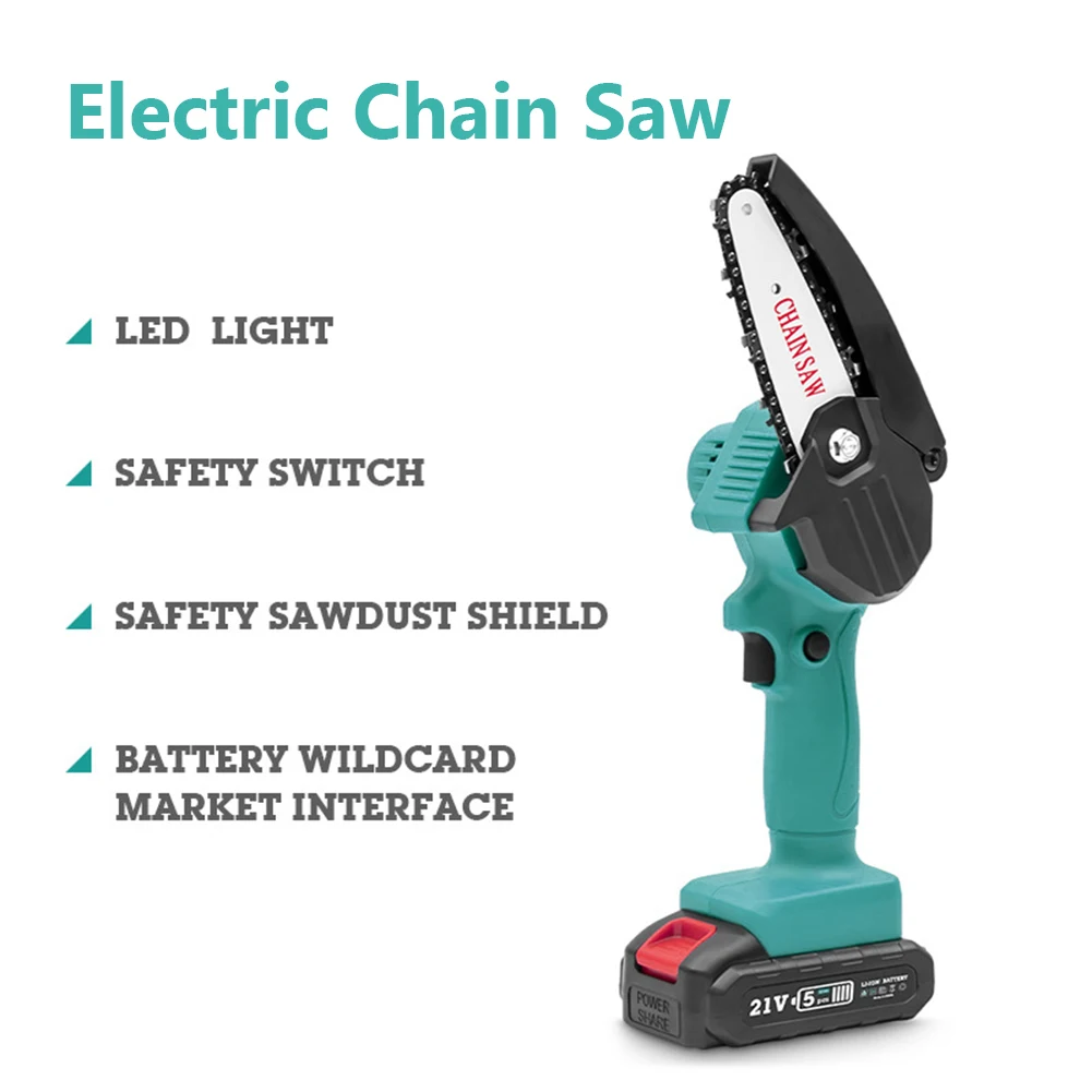 Portable Cordless Chain Saw Battery Rechargeable Woodworking Electric Saw Dust Plate Design Lightweight Power Tools Accessories
Portable Cordless Chain Saw Battery Rechargeable Woodworking Electric Saw Dust Plate Design Lightweight Power Tools Accessories