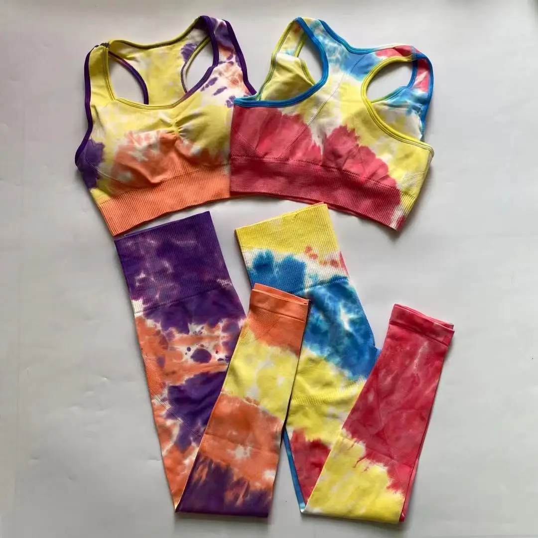 Women Exercise Outfits Tie Dye Fitness Yoga suits High Waist Stretch Leggings seamless + Padded Yoga Bra Workout Sport Yoga Set
Women Exercise Outfits Tie Dye Fitness Yoga suits High Waist Stretch Leggings seamless + Padded Yoga Bra Workout Sport Yoga Set