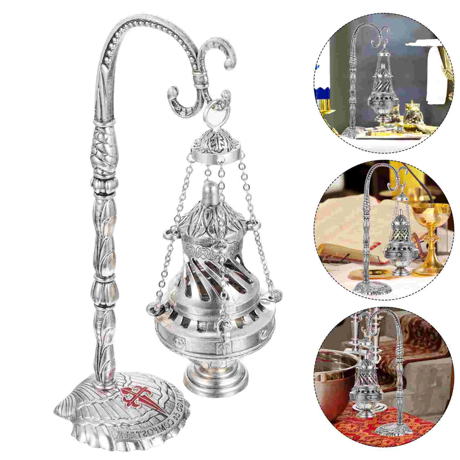 Burner Censer Holder Religious Christian Thurible Church Stick Cross Hanging Charcoal Worship Ash Catcherdecorative Aromatherapy
Burner Censer Holder Religious Christian Thurible Church Stick Cross Hanging Charcoal Worship Ash Catcherdecorative Aromatherapy