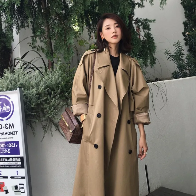 Medium length trench coat for women in spring and autumn 2022 New casual khaki student fashionable coat in early autumn
Medium length trench coat for women in spring and autumn 2022 New casual khaki student fashionable coat in early autumn