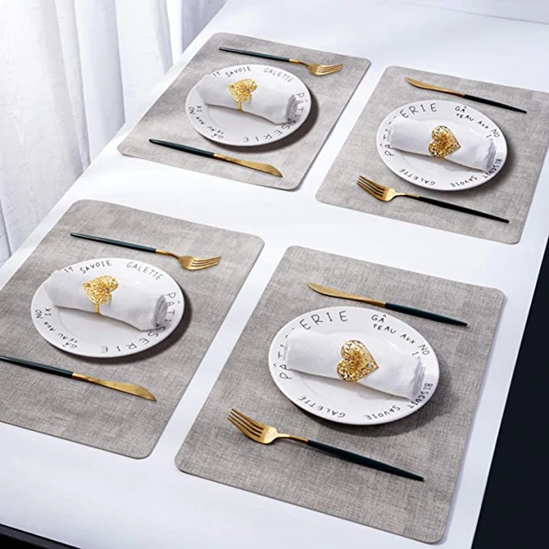 Inyahome Anti-Slip Faux Leather PU Place Mats for Dining Set of 1/4/6 Farmhouse Hotel Home Waterproof Wipeable Hot Pad Table Mat
Inyahome Anti-Slip Faux Leather PU Place Mats for Dining Set of 1/4/6 Farmhouse Hotel Home Waterproof Wipeable Hot Pad Table Mat