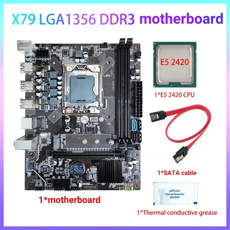 Материнская плата X79, для процессора E5 2420, термопаста, кабель SATA, LGA1356, 2xDDR3, слот M.2, NVME, SATA 3,0
Материнская плата X79, для процессора E5 2420, термопаста, кабель SATA, LGA1356, 2xDDR3, слот M.2, NVME, SATA 3,0