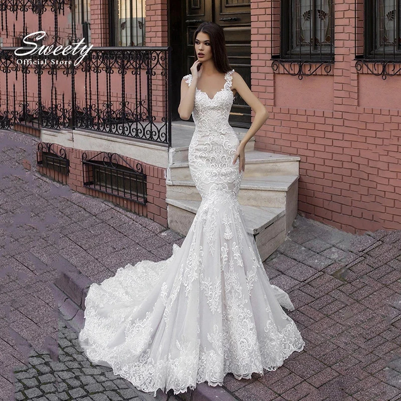 Vintage Mermaid Wedding Dress Organza With Embroidery Sweetheart V-neck Sleeveless Bride Gowns Ruffled Organza Vestido De Novia
Vintage Mermaid Wedding Dress Organza With Embroidery Sweetheart V-neck Sleeveless Bride Gowns Ruffled Organza Vestido De Novia