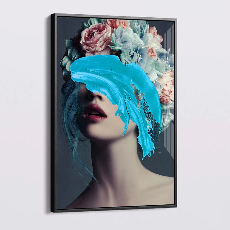 Blue Oil Paint Flower Girl Canvas Painting Modern Abstract Art Portrait Photo Luxury Wall Art Decoration Painting for Livingroom
Blue Oil Paint Flower Girl Canvas Painting Modern Abstract Art Portrait Photo Luxury Wall Art Decoration Painting for Livingroom