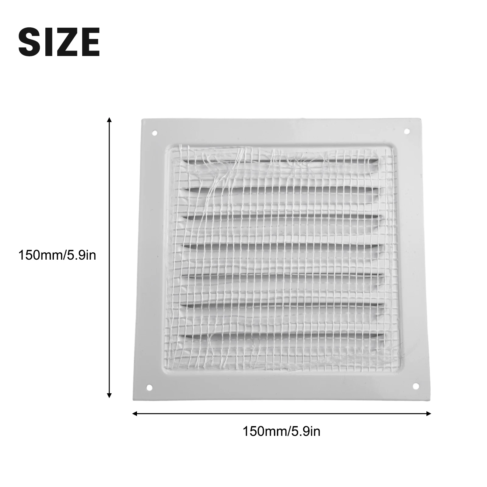 

Efficiently Cover Your Vents with this Aluminum Metal Louver Vent Grille Cover Square Insect Screen Protection