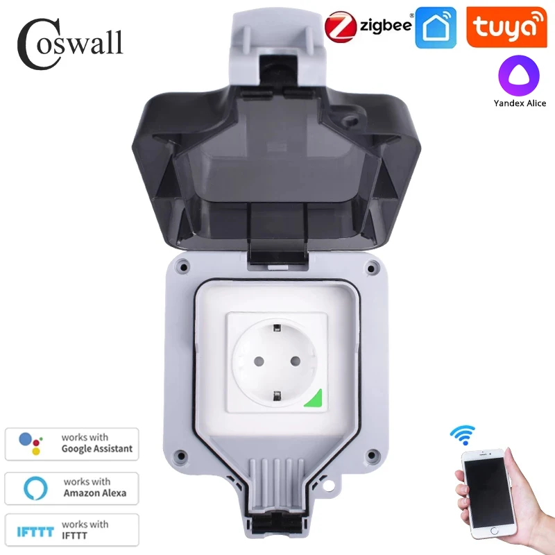 Zigbee Tuya Voice Control IP66 Weatherproof Waterproof Outdoor EU Socket Timer Switch Programmable Work With Alexa Google Home
Zigbee Tuya Voice Control IP66 Weatherproof Waterproof Outdoor EU Socket Timer Switch Programmable Work With Alexa Google Home