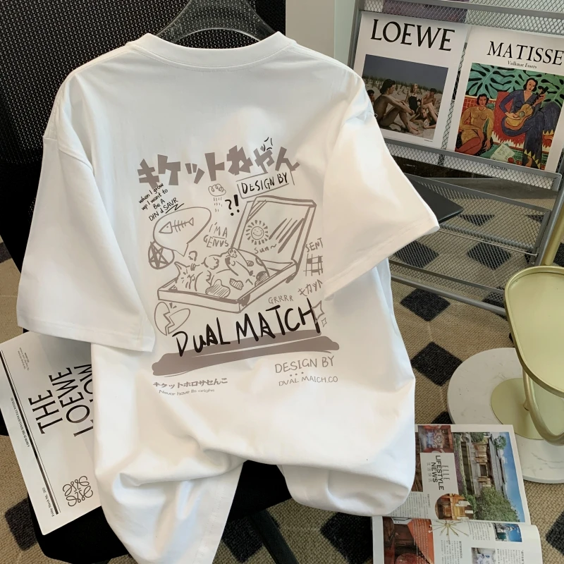 Japanese Cotton Short Sleeve T-shirt Women's 2023 New Design Sense Cartoon T-shirts Ins Harajuku T-shirt Y2k Tops
Japanese Cotton Short Sleeve T-shirt Women's 2023 New Design Sense Cartoon T-shirts Ins Harajuku T-shirt Y2k Tops