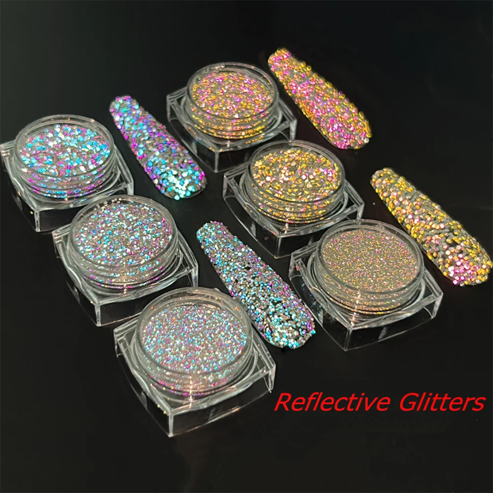 Reflective Nail Art Powder Glitter Nails Super Shinning Crystal Diamond Chrome Pigment UV Gel Polish Sequins DIY Decorations
Reflective Nail Art Powder Glitter Nails Super Shinning Crystal Diamond Chrome Pigment UV Gel Polish Sequins DIY Decorations