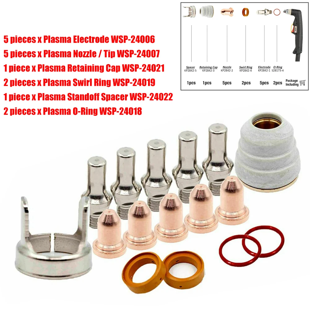 16Pcs LC25 Torch Electrode Tip Plasma Cutting Consumables Kit Torches Cup Ring For Electric Tomahawk 375 Plasma Cutter KP2842
16Pcs LC25 Torch Electrode Tip Plasma Cutting Consumables Kit Torches Cup Ring For Electric Tomahawk 375 Plasma Cutter KP2842