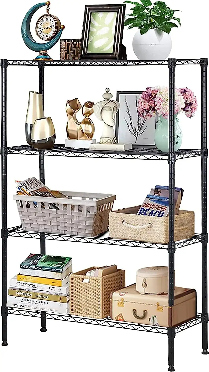 SUGIFT 4 Shelf Wire Shelving, Adjustable Storage Shelf Metal Storage Rack Wire Shelving Unit 1000Lbs Capacity 36"L x14" W x 54"H 
SUGIFT 4 Shelf Wire Shelving, Adjustable Storage Shelf Metal Storage Rack Wire Shelving Unit 1000Lbs Capacity 36"L x14" W x 54"H