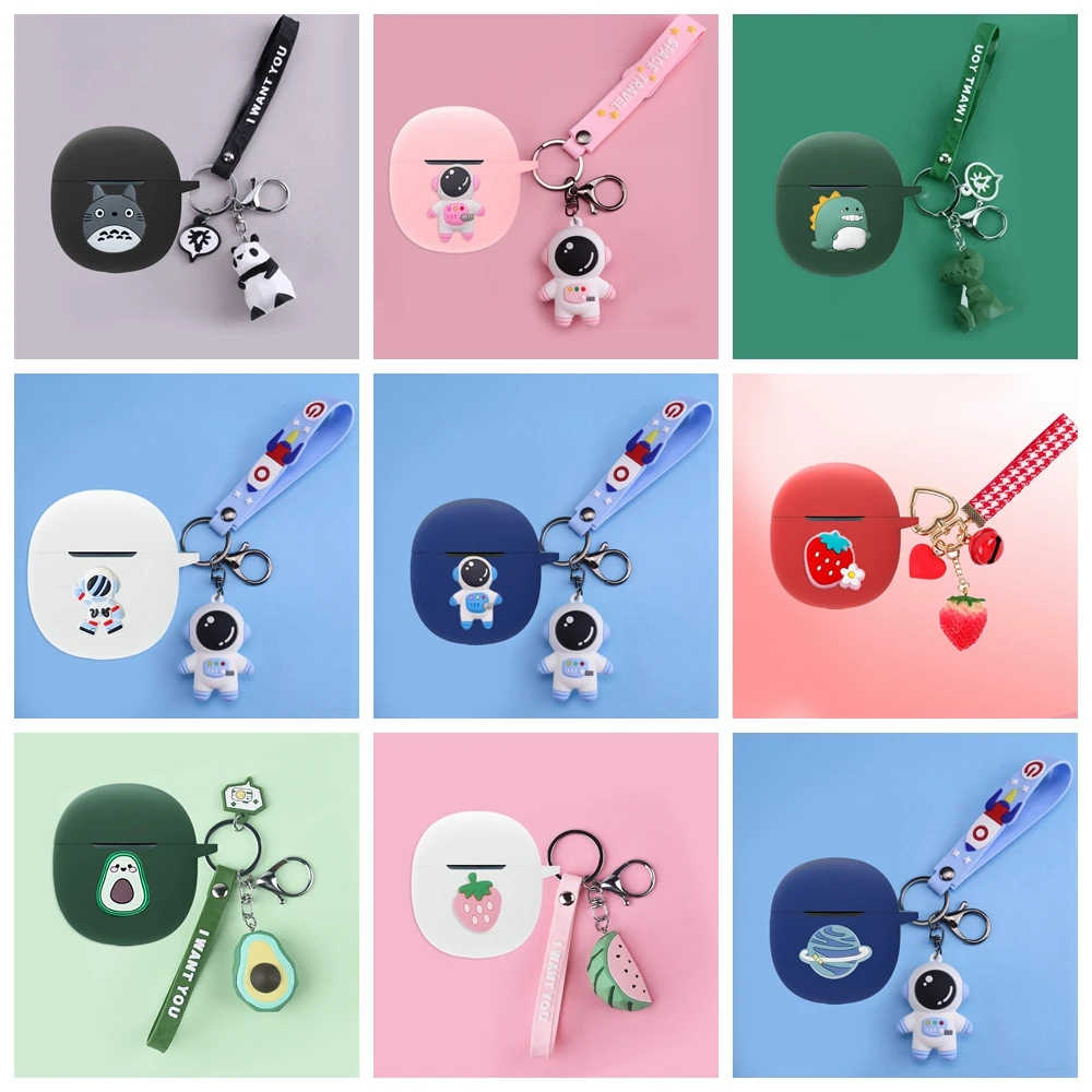 

Cartoon peach /avocado Case for Xiaomi Redmi Buds 4 Case Cute Animal Silicone Bluetooth Earphones Cover Case Fundas buds4