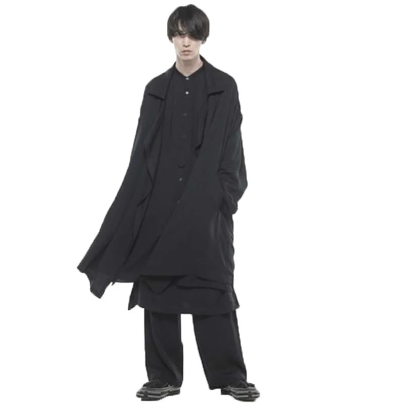 Men's Long Black Coat Leisure Simple Autumn And Winter New Black Leisure Windbreaker Men's Leisure Black Slim Large Loose Coat
Men's Long Black Coat Leisure Simple Autumn And Winter New Black Leisure Windbreaker Men's Leisure Black Slim Large Loose Coat
