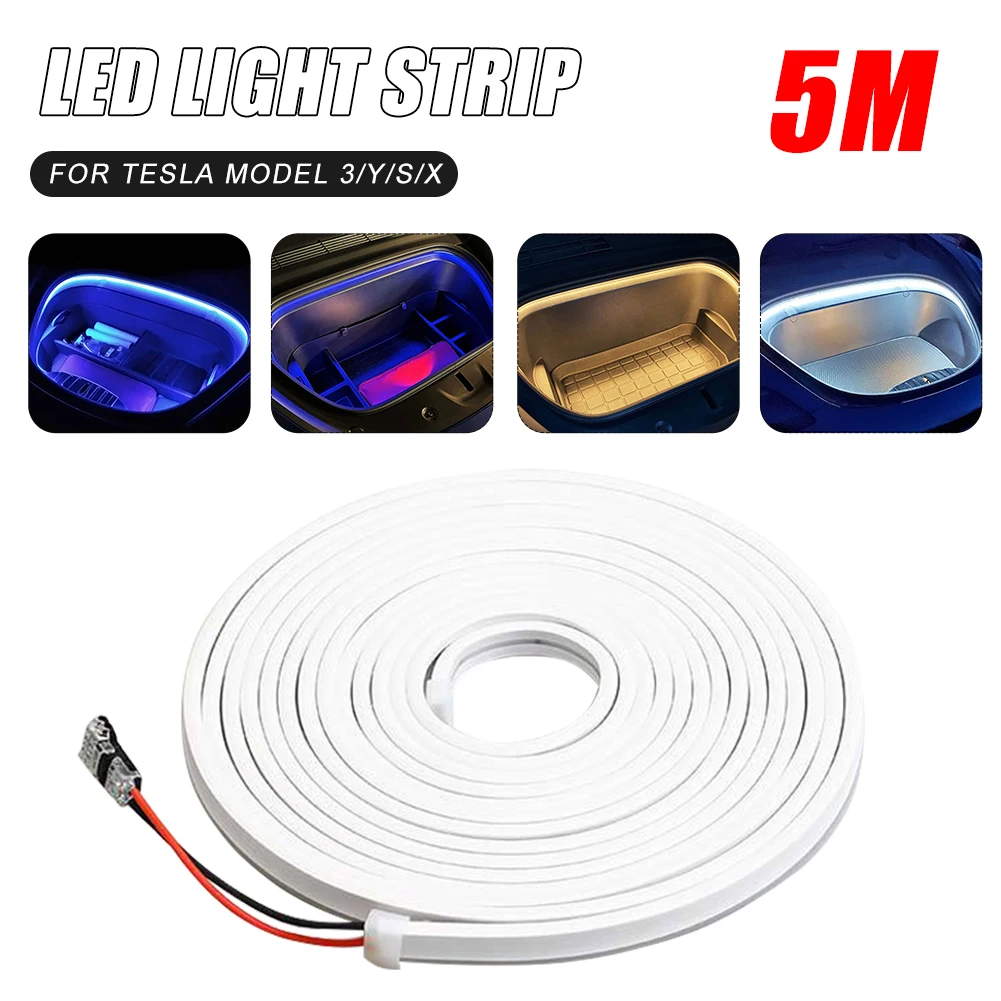 5m Car Frunk LED Light Strip for Tesla Model 3 Y S X Front Rear Trunk LED Strip Light Flexible Waterproof Interior Accessories
5m Car Frunk LED Light Strip for Tesla Model 3 Y S X Front Rear Trunk LED Strip Light Flexible Waterproof Interior Accessories