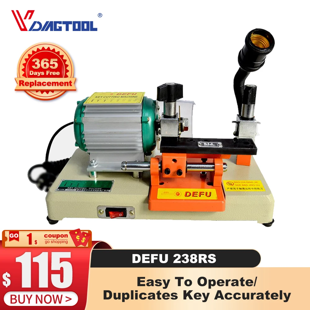 DEFU 238RS Car and House Key Cutting Machine Horizontal Key Cutter 220V/110V Key Duplicating Machine Locksmith Tools
DEFU 238RS Car and House Key Cutting Machine Horizontal Key Cutter 220V/110V Key Duplicating Machine Locksmith Tools