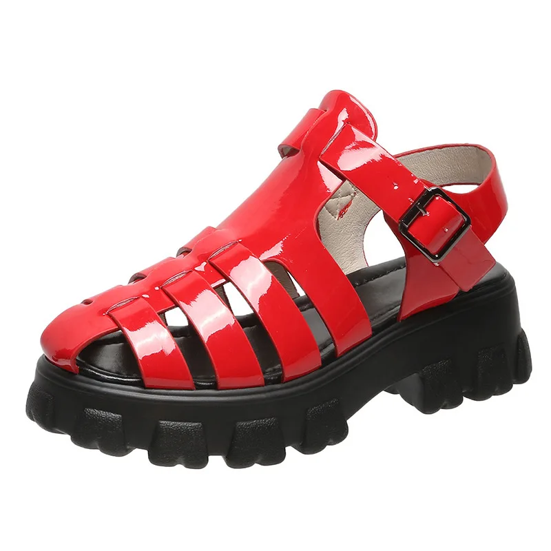 Women's Roman Sandals Summer Breathable Comfortable Designer Toe Hollow Sandals Thick Bottom Waterproof Platform Sandals Womes
Women's Roman Sandals Summer Breathable Comfortable Designer Toe Hollow Sandals Thick Bottom Waterproof Platform Sandals Womes