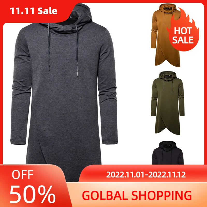 LUCLESAM Men's Irregular Split Hooded Sweatshirts Medium Length Pullover Sweater Jackets Autumn Casual Solid Color Man Hoodies
LUCLESAM Men's Irregular Split Hooded Sweatshirts Medium Length Pullover Sweater Jackets Autumn Casual Solid Color Man Hoodies
