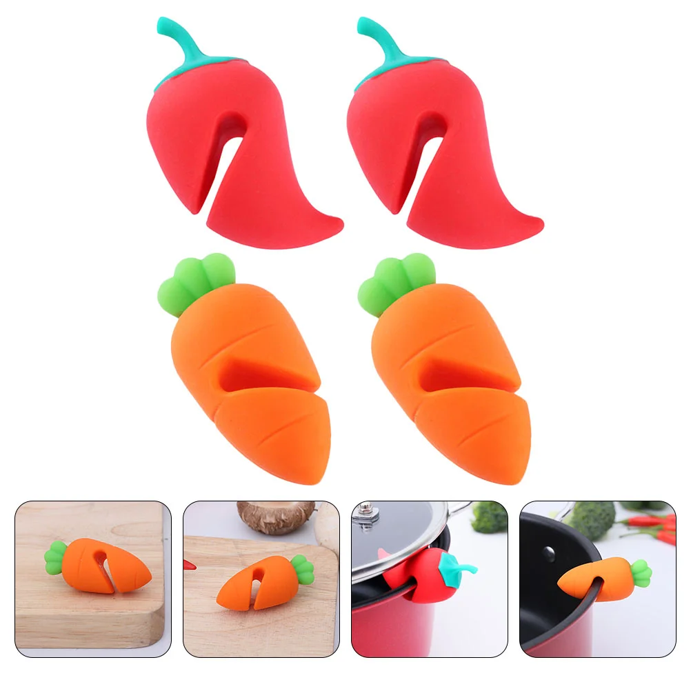 

Lid Pot Lifter Silicone Holder Stopper Spill Cover Clip Kitchen Easter Pan Boil Over Lifters Oven Stand Soup Carrot Saucepan