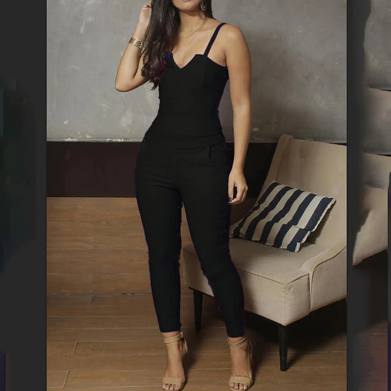 Women Spaghetti Strap V-Cut Slinky Jumpsuits Ladies Solid Color Casual One Piece Romper Eletant Jumpsuit Overalls
Women Spaghetti Strap V-Cut Slinky Jumpsuits Ladies Solid Color Casual One Piece Romper Eletant Jumpsuit Overalls