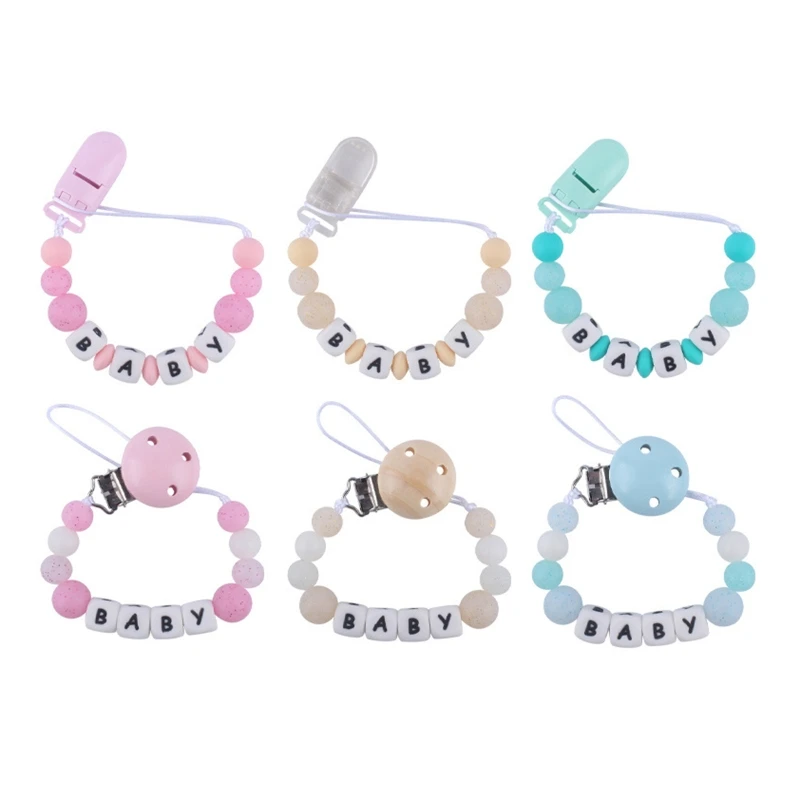 DIY Name Baby Pacifier Clip Silicone Pacifiers Holder Chain Teething Toy for Infant Girls Boys Chewing Soothing Supplies
DIY Name Baby Pacifier Clip Silicone Pacifiers Holder Chain Teething Toy for Infant Girls Boys Chewing Soothing Supplies
