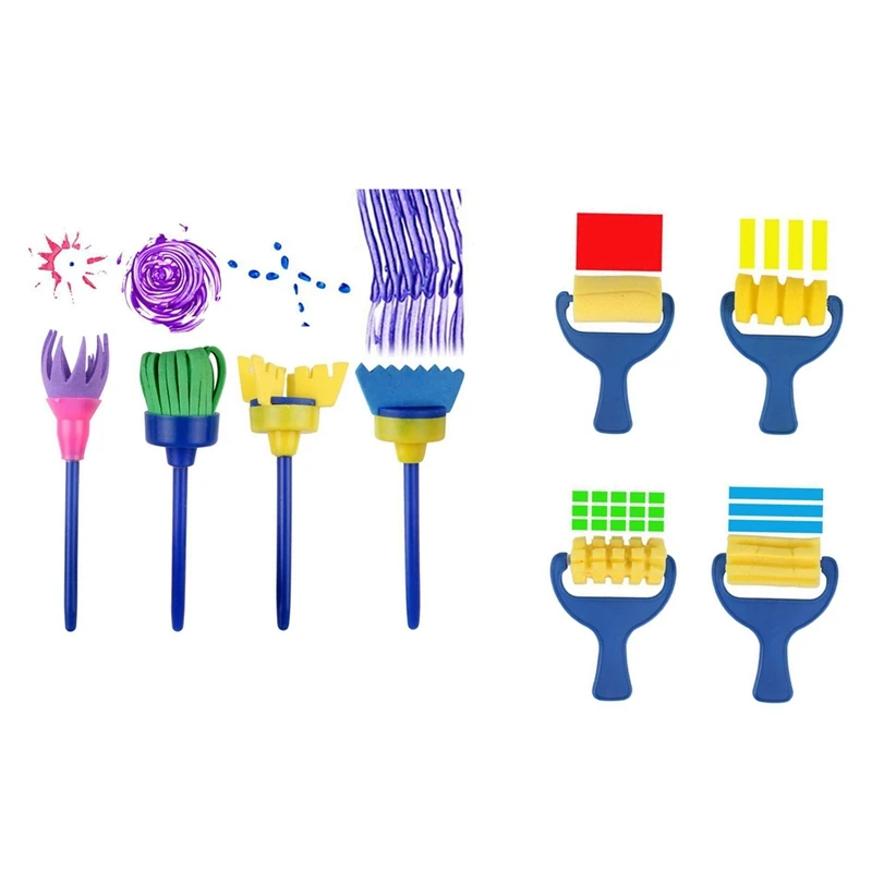 Sponge Paint Brushes For Kids,8 Pack Early Learning Drawing Painting Tools Set For DIY Arts Crafts, Besom Brush
Sponge Paint Brushes For Kids,8 Pack Early Learning Drawing Painting Tools Set For DIY Arts Crafts, Besom Brush