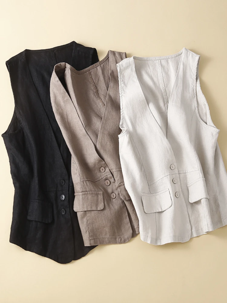 Vest Summer New In Outerwear Jacket Sleeveless Thin Women's Clothes V-neck Top Casual Fashion Vintage Cardigan Outifits
Vest Summer New In Outerwear Jacket Sleeveless Thin Women's Clothes V-neck Top Casual Fashion Vintage Cardigan Outifits
