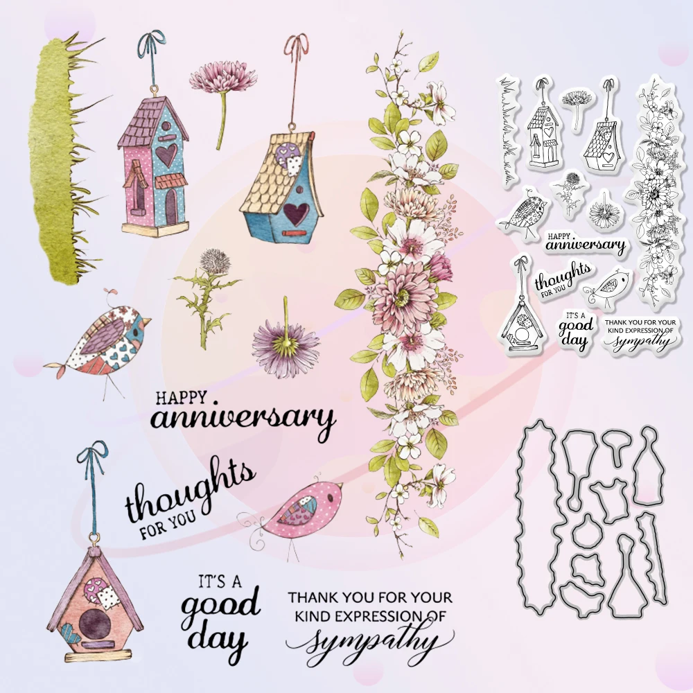 Cutting Dies Clear Stamp Garden Flowers Hanging Ornaments Decor DIY Scrapbooking Stencil Metal Dies Stamps Cards Craft
Cutting Dies Clear Stamp Garden Flowers Hanging Ornaments Decor DIY Scrapbooking Stencil Metal Dies Stamps Cards Craft