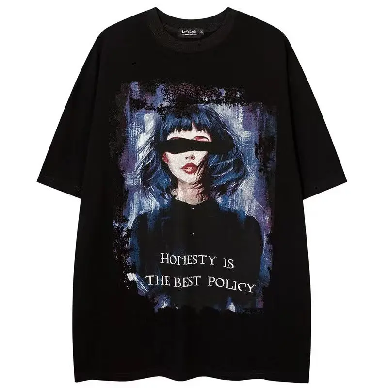 100% Cotton Dark Goth Style Beauty Print Short Sleeve T-shirt Men and Women Hip Hop Fashion Brand Ins Trend Loose Short Sleeve
100% Cotton Dark Goth Style Beauty Print Short Sleeve T-shirt Men and Women Hip Hop Fashion Brand Ins Trend Loose Short Sleeve