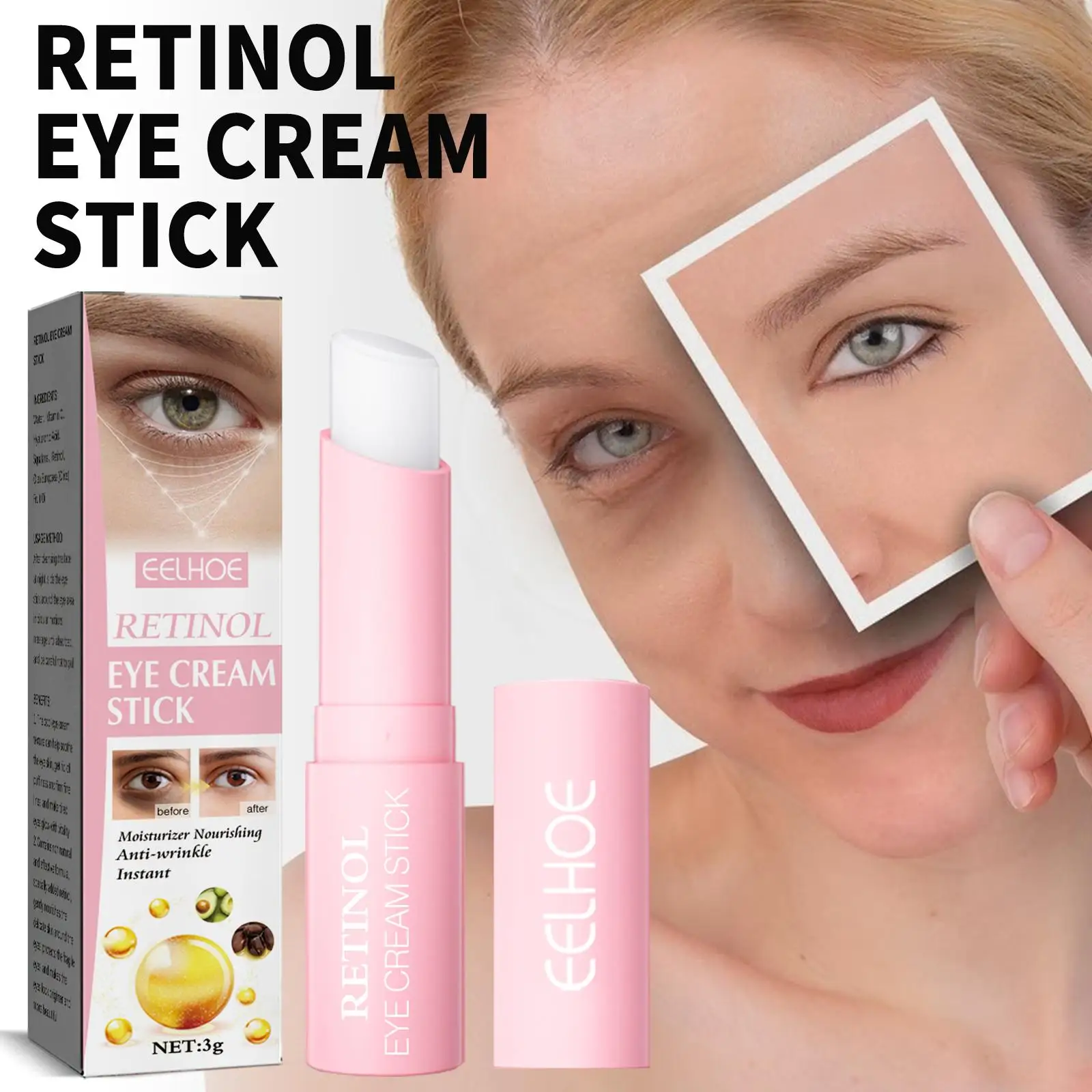 Retinol Eye Cream Collagen Multi Balm Stick Wrinkle Bounce Anti-Wrinkle Dull Cone Skin Moisturizing Tone Balm Brighten Cream
Retinol Eye Cream Collagen Multi Balm Stick Wrinkle Bounce Anti-Wrinkle Dull Cone Skin Moisturizing Tone Balm Brighten Cream