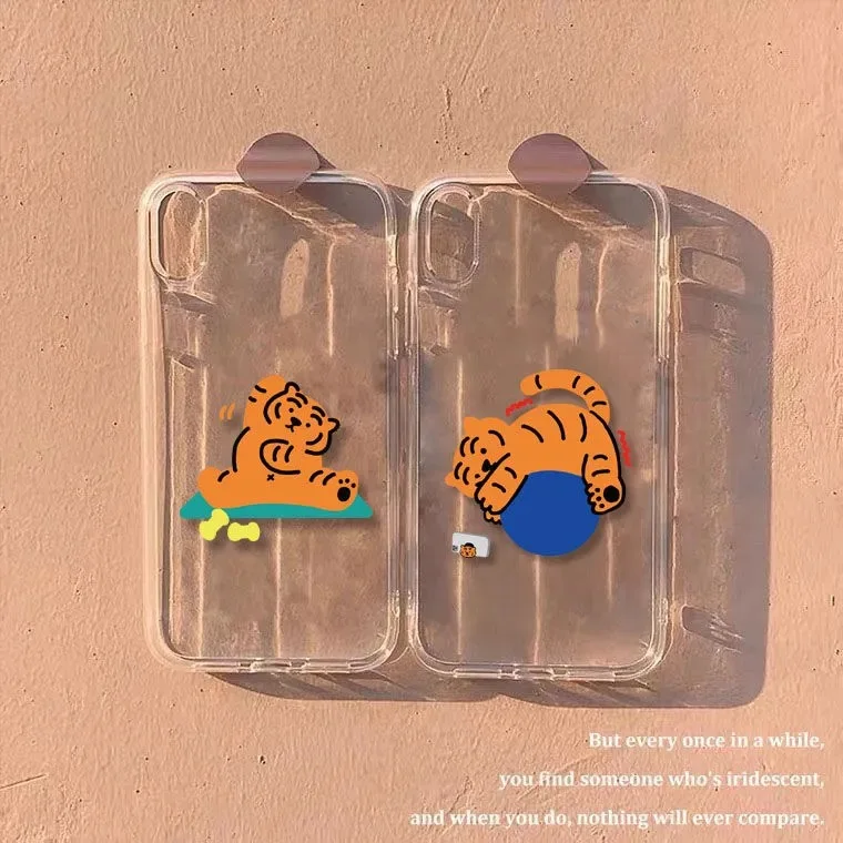 Trasparent Phone Case for iPhone 12 11 Pro Max X XR Lovely Tiger Simple Pure Soft bbf lover couple back cover 
Trasparent Phone Case for iPhone 12 11 Pro Max X XR Lovely Tiger Simple Pure Soft bbf lover couple back cover