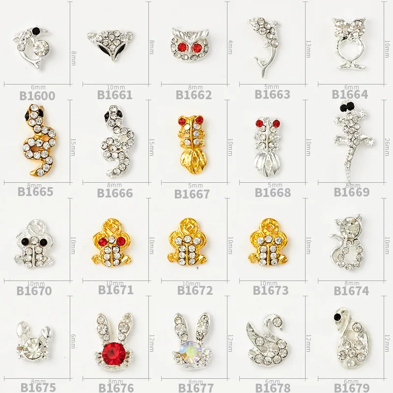 tifcojew Nail Art Jewelry Alloy Diamond Animal Jewelry Rhinestone Fox Head Gold and Silver Small Fish Rabbit Head Alloy Jewelry
tifcojew Nail Art Jewelry Alloy Diamond Animal Jewelry Rhinestone Fox Head Gold and Silver Small Fish Rabbit Head Alloy Jewelry