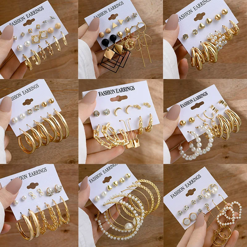 2023 New Personality Trend Fashion Retro Gold Geometric Women's Earring Set Fashion Pearl Round Earring Earrings
2023 New Personality Trend Fashion Retro Gold Geometric Women's Earring Set Fashion Pearl Round Earring Earrings
