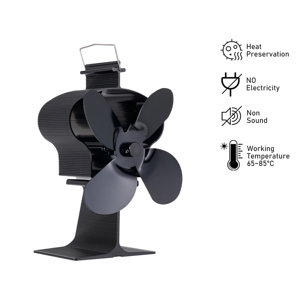 Fireplace Fan 4 Blade Heat Powered Stove Fan Log Wood Burner Eco-fan Quiet Heater Efficient Heat Distribution Winter Home Warm
Fireplace Fan 4 Blade Heat Powered Stove Fan Log Wood Burner Eco-fan Quiet Heater Efficient Heat Distribution Winter Home Warm