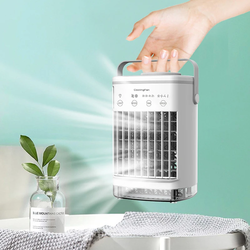 Mini Portable Air Conditioner Fan Desktop Fan for Home Cooling Fan USB Cooling Mist Fan Air Cooler Humidifier with 4 Speeds
Mini Portable Air Conditioner Fan Desktop Fan for Home Cooling Fan USB Cooling Mist Fan Air Cooler Humidifier with 4 Speeds