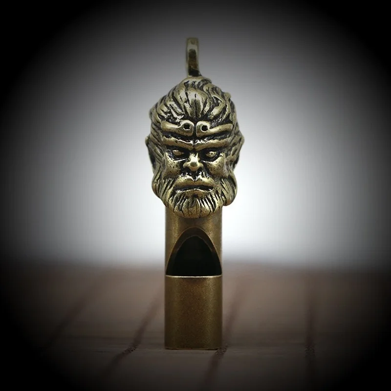 Brass Monkey Head whistle car keychain pendant umbrella rope outdoor survival whistle EDC tool
Brass Monkey Head whistle car keychain pendant umbrella rope outdoor survival whistle EDC tool