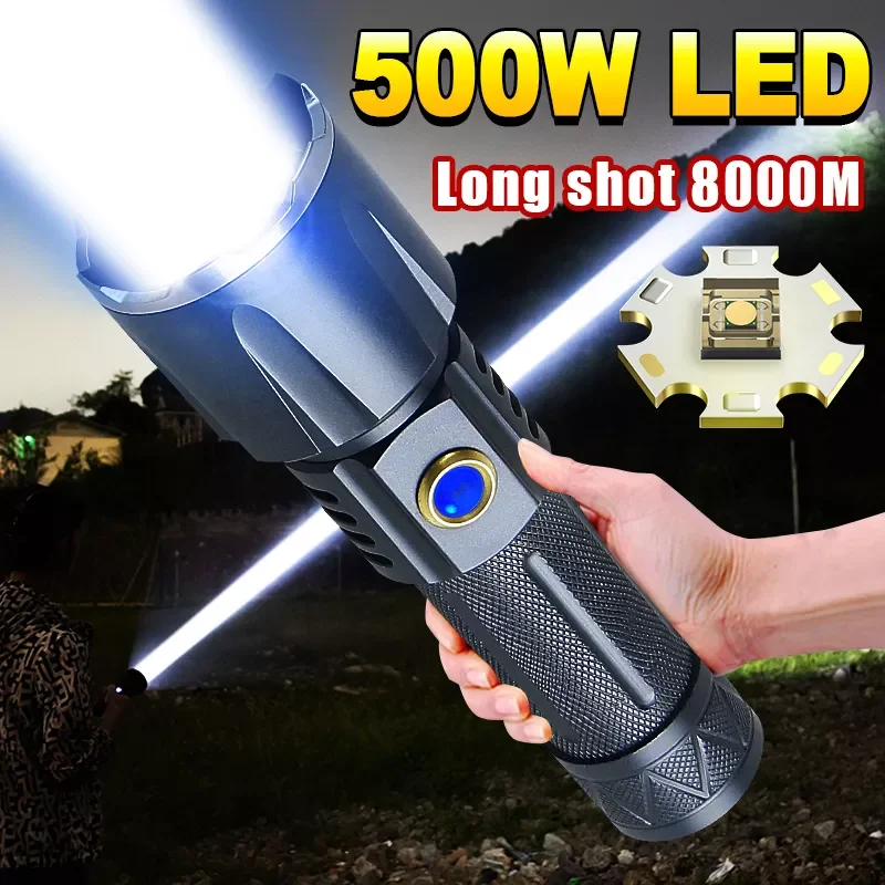 9000000LM Most Led Flashlight 500W USB Rechargeable Tactical Torch Light 26650 High Power Led Flashlights Camping Lamps
9000000LM Most Led Flashlight 500W USB Rechargeable Tactical Torch Light 26650 High Power Led Flashlights Camping Lamps