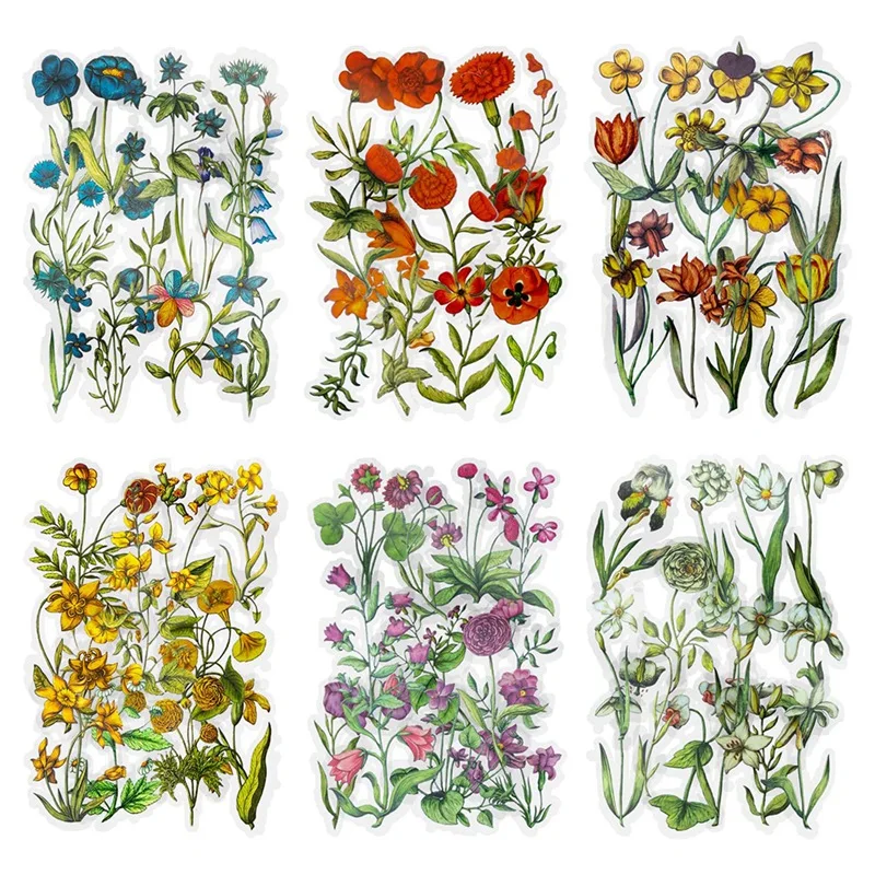 6 Packs Scrapbook Stickers Flower Stickers Decoration Sticker Planner Stickers Assorted in Plant Stickers Clear PET
6 Packs Scrapbook Stickers Flower Stickers Decoration Sticker Planner Stickers Assorted in Plant Stickers Clear PET