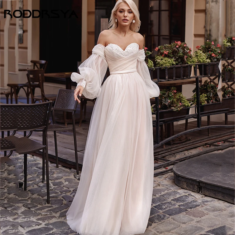 RODDRSYA Sexy Sweetheart Pleated Wedding Dress Appliques A-Line Bridal Gowns Detachable Lantern Sleeves Princess Robe De Mariée
RODDRSYA Sexy Sweetheart Pleated Wedding Dress Appliques A-Line Bridal Gowns Detachable Lantern Sleeves Princess Robe De Mariée