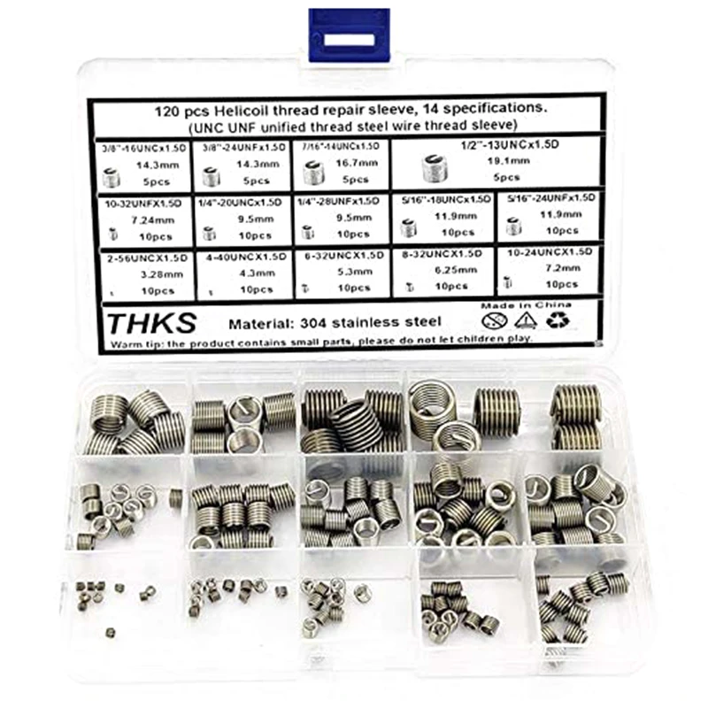 120 шт. для (UNC UNF унифицированная резьба, стальная проволочная резьба, вставка) резьбовой оболочки
120 шт. для (UNC UNF унифицированная резьба, стальная проволочная резьба, вставка) резьбовой оболочки